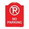 Signmission Designer Series No Parking Large, Red & White Heavy-Gauge Aluminum Sign, 24" x 18", RW-1824-9950 A-DES-RW-1824-9950 - alternate 1